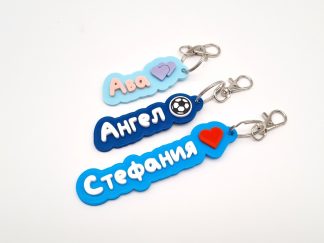 Ключодържател с текст и емоджи