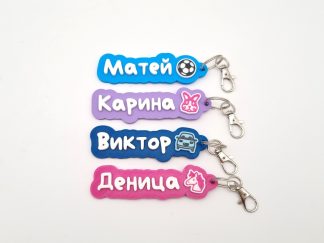 Ключодържател с текст и емоджи