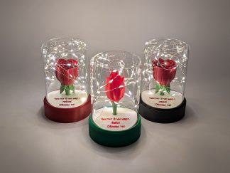 Стъкленица с цвете и пожелание