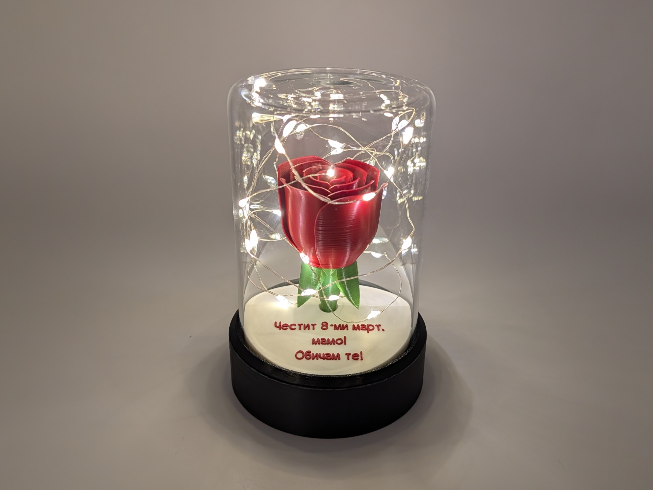 Стъкленица с цвете и пожелание - Image 3