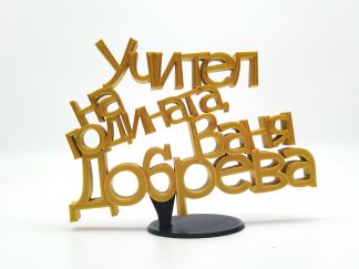 Триизмерен надпис с пожелание