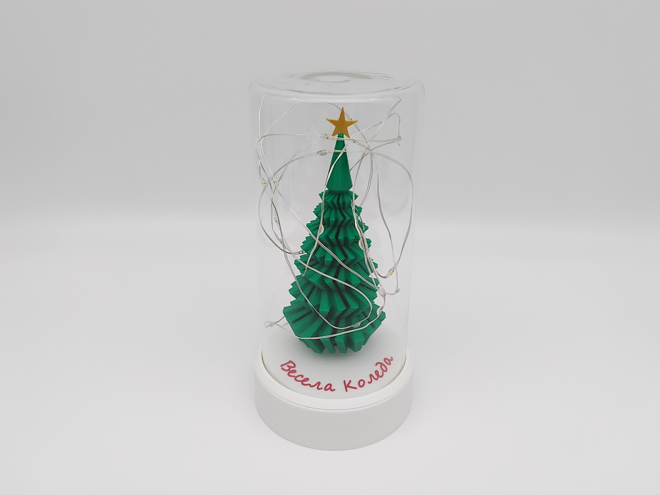 Стъкленица с коледно дърво и пожелание - Image 2