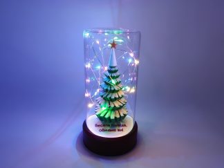 Стъкленица с коледно дърво и пожелание