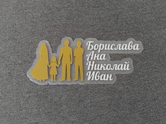 Лепящ надпис за входна врата