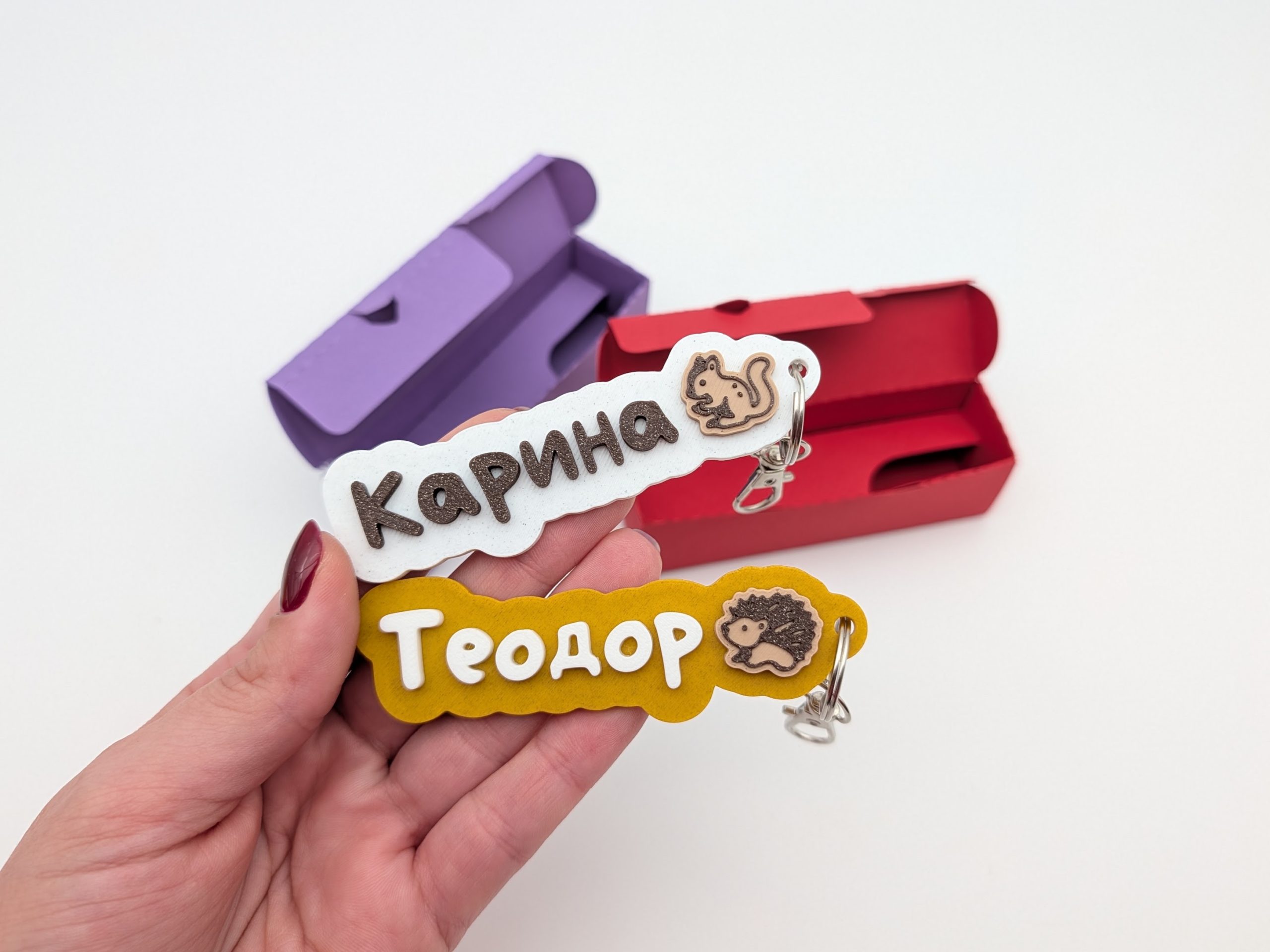 Ключодържател с име и емоджи